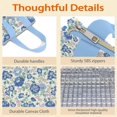 thumbnail image 4 of Pioneer Flower Floral Print Pattern Insulated Lunch Bag for Women & Adults,Large Portable Soft Cooler Lunch Bag,Thermal Food Storage Tote with Pearl Cotton,8.66L,8.75x5.75x9.5 Inch, 4 of 6