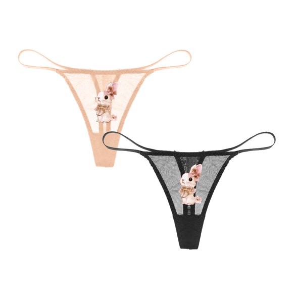 Varsbaby String pour Femme avec Lapin, Image de Dessin Animé, Lot de 2