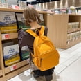 thumbnail image 6 of Plaid School Backpack, Heavy Duty School Bag with Drawstring Side Pockets, Multi-pocket Backpack for Travel College Work (Yellow), 6 of 9
