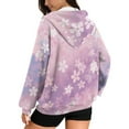 thumbnail image 5 of SCRAWLGOD Cherry Blossom Zip Up Hoodie Womens Oversized Graphic Sweatshirts for Women Loose Fit Long Sleeve Ladies Hoodie Sweaters Warm Women Outfits Fall Size XS, 5 of 7
