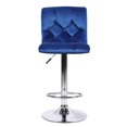 thumbnail image 2 of Alon Tufted Stool  with Shiny Metal Base and footrest for Kitchen, Island Stool, Adjustable Height Set 2, 2 of 4