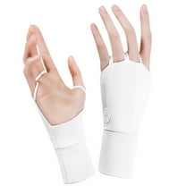 Yuhsdv Women Half Golf Gloves Elastic Sports Gloves for Outdoor Practice (White)