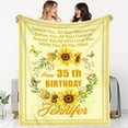 thumbnail image 2 of 35Th Birthday Gift, Birthday Blanket, 35Th Friendship Throws Blanket Gifts Birthday, Birthday Blanket for Women Daughter Grandma, Ladies Gifts for Birthday, Happy Birthday Friend Gift, 2 of 6