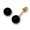 Colorname Misc: 3mm, variant on Solid 14k Yellow Gold Simulated Black Onyx Ball Stud Screw Back Earrings (5 Sizes) (5mm) Ball Earring for Wom