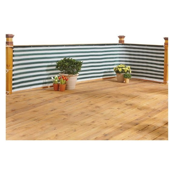 New Deck & Fence Privacy Durable Waterproof Netting Screen with Grommets and Reinforced Seams (Green)