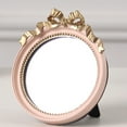 thumbnail image 4 of 1Pc Round Make Up Bowknot Mirror Women Small Mirror Portable Resin Makeup Mirror, 4 of 8