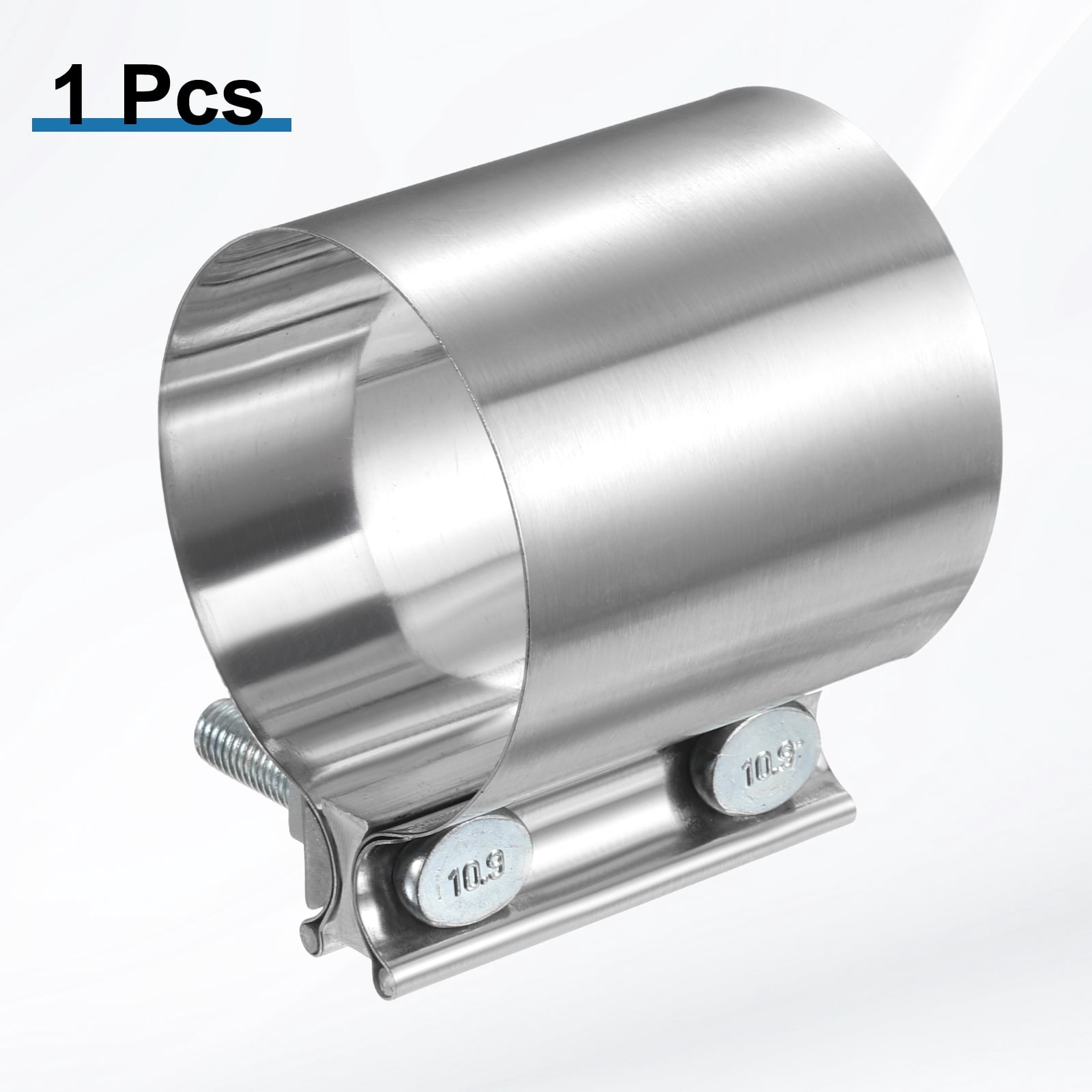 Exhaust Clamp 3" Stainless Steel Lap Joint Band Clamp Exhaust Pipes Connection with M10 Screws for Car Muffler Elbow Pipes
