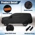 thumbnail image 5 of Unique Bargains 190T-PU Waterproof SUV Cover for Chevrolet 4 Door 2007-2024 W/ Driver Door Zipper Black 209"x80.7"x65", 5 of 6