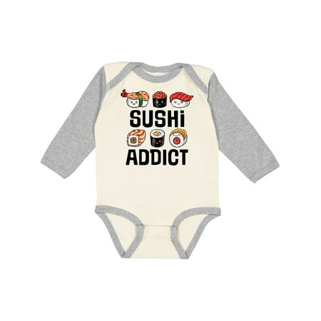 

Inktastic Sushi Addict Funny Sushi Gift Gift Baby Boy or Baby Girl Long Sleeve Bodysuit