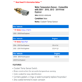 thumbnail image 2 of Water Temperature Sensor - Compatible with 2001 - 2010, 2012 - 2019 Ford Explorer 2002 2003 2004 2005 2006 2007 2008 2009 2013 2014 2015 2016 2017 2018, 2 of 2