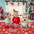 thumbnail image 3 of Christmas Rugs 8x10 Red Winter Holiday Decor Area Carpet Snowflake Pattern Large Area Rug Soft Non-Slip Machine Washable Rug for Living Room Bedroom Dining Room, 3 of 8