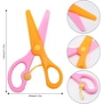 thumbnail image 2 of 8 Pcs Children's Scissors School Scissors Round Tip Child Safety Scissors Paper Scissors with Plastic Blade for School Crafts DIY Scrapbooking, 2 of 5