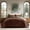 Channel Red Rust Brown, variant on EVERGRACE Velvet Quilt Set Queen Size, Luxurious Soft Quilted Bedding Sets, Lightweight Velvet Comforter for All Season, Striped Channel Bedspread Coverlet with 2 Shams, Light Sand