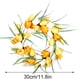 thumbnail image 2 of Guirnalda falsa Tulipán Colgador de puerta Decoración de flores de imitación Artificial para pared de banquete de boda, Amarillo claro, 30 CM Scienceny HA9035-05B, 2 of 6