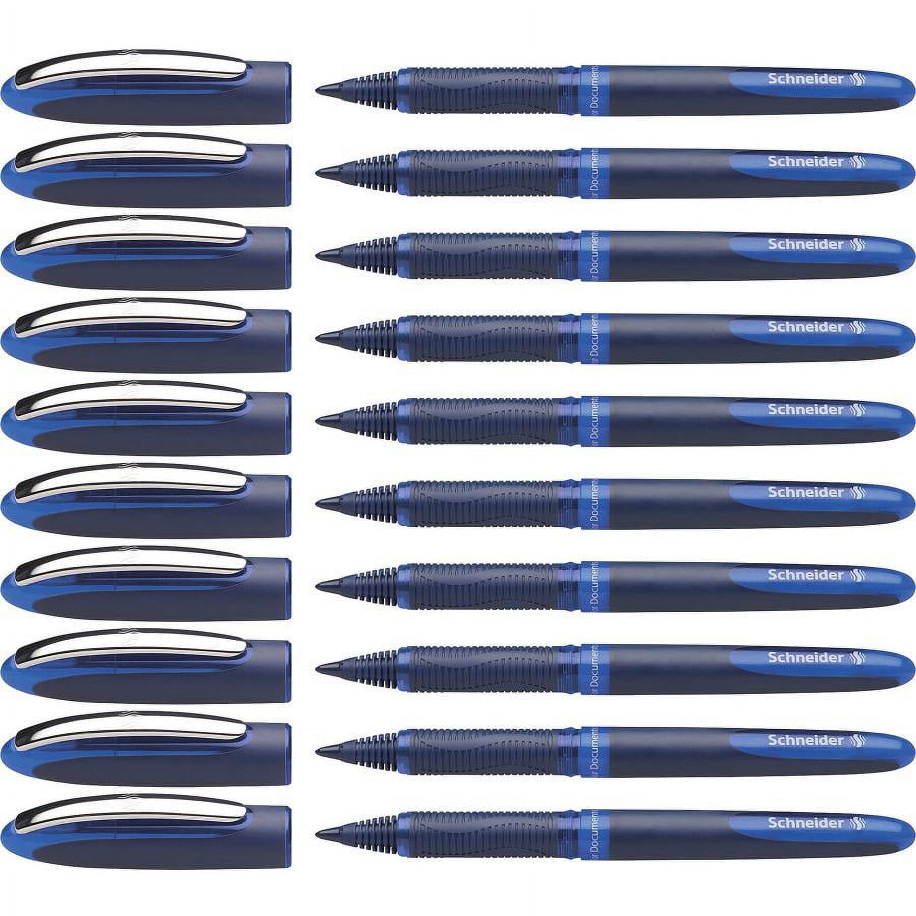 Rediform® Schneider One Business Rollerball Pens, Medium Point, 0.6 mm, Blue Barrels, Blue Ink, Pack Of 10 Pens