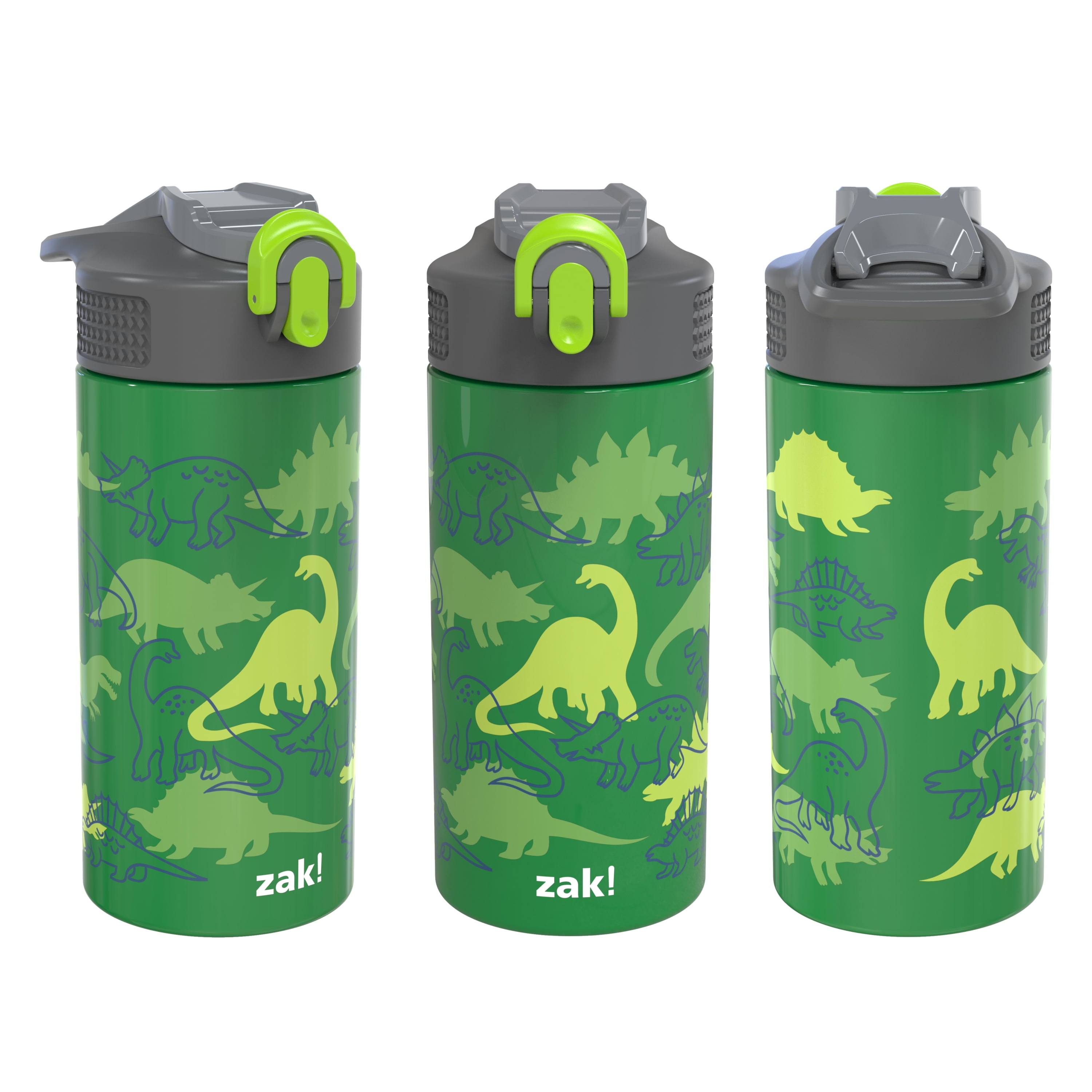 Zak Designs 14 oz Kids Water Bottle Stainless Steel Vacuum Insulated for  Cold Drinks Indoor Outdoor, Dino Camo 