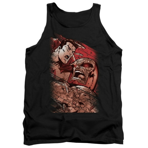Superman Supes Vs Darkseid Adult Tank Top Black