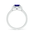 thumbnail image 2 of ANGARA Natural Round 1.45 ct Tanzanite Halo Ring with Diamond Accents in 14K White Gold for Women (Size-7mm) | December Birthstone, Anniversary, Jewelry Gift for Women | Natural Tanzanite Ring, 2 of 11