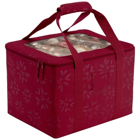 Cranberry Stores Classic Accessories Seasons Ornament Organizer and Storage Bin - Heavy Duty Holiday Storage Bag, 16