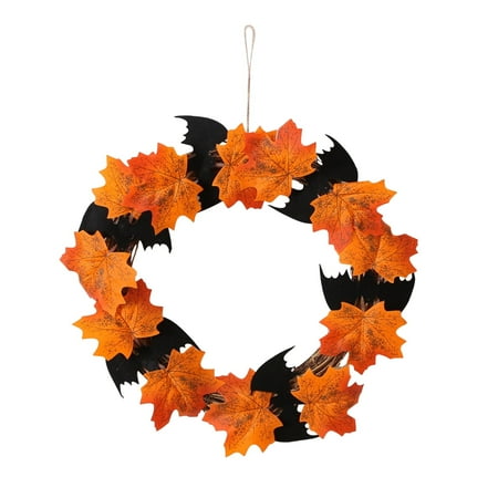 

Halloween Decorations Savings! CWCWFHZH Halloween Maple Leaf Garland Halloween Simulation Wall Decoration Pendant Decor