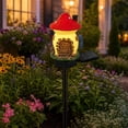 thumbnail image 2 of Solar Garden Fairy House Stake Lights Outdoor Decorative Resin Cottage with Solar Panel for Patio Pathway and Fall Halloween Yard Decor Supplies, 2 of 5