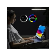 Keyboard Case for iPad 10th Generation, Organic-Silicon PU, Magic Magnetic Stand Keyboard for iPad 10 with Multi-Touch Trackpad, Floating Design, 7 Colors Backlit, Bluetooth