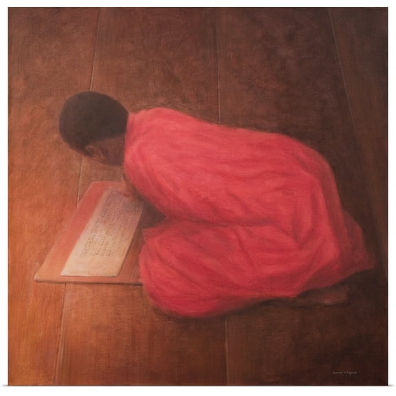 Great BIG Canvas | Rolled Lincoln Seligman Poster Print entitled Young Monk in Class