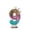 A009- Style I, variant on Glitter Number 7 Birthday Candle with Crown Topper Color Block Cake Topper for 7Th Birthday Party for Girls