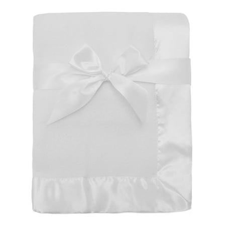 UPC: 0080074330265 | TL Care Fleece Blanket 30 X 40 with 2 Satin Trim White for Boys and Girls White – 2