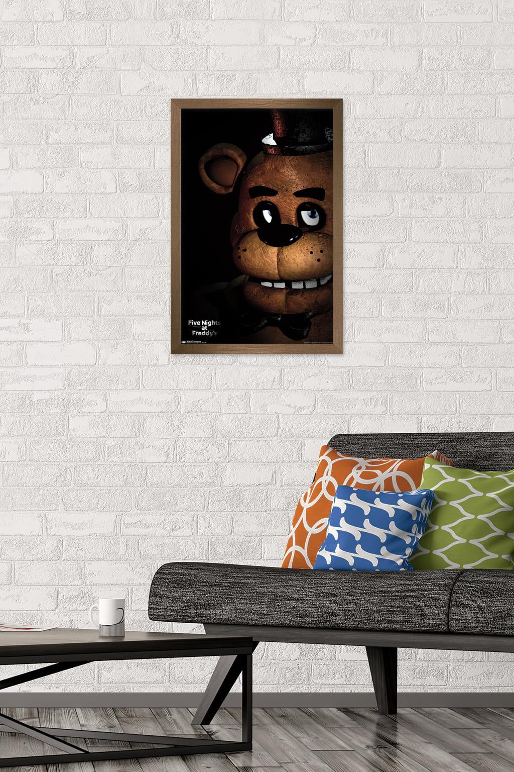 Five Nights at Freddy's - Freddy Wall Poster, 14.725" x 22.375", Framed