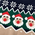 thumbnail image 7 of Weebloom Boys Girls Christmas Sweater Toddler Xmas Santa Prints Long Sleeve Warm Knitted Pullover Knitwear Tops Sweaters 2-3 Years Navy, 7 of 7