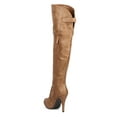 thumbnail image 3 of DbDk DC98 Women Over The Knee Leatherette Almond Toe Stiletto Riding Boot, 3 of 5