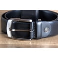 thumbnail image 2 of 44 In Black Leather Dress Belt 100% Pure Italian Cow Genuine Formal, 2 of 4