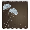 thumbnail image 3 of Ambesonne Brown and Blue Shower Curtain, Falling Leaves, 69"Wx84"L, Pale Seafoam Brown Cream, 3 of 3