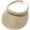 Khaki, variant on Womens Sun Visor Hats Summer Roll-Up Clip On Wide Brim Visors Sports Running Travel Sunshade Foldable Beach Hats