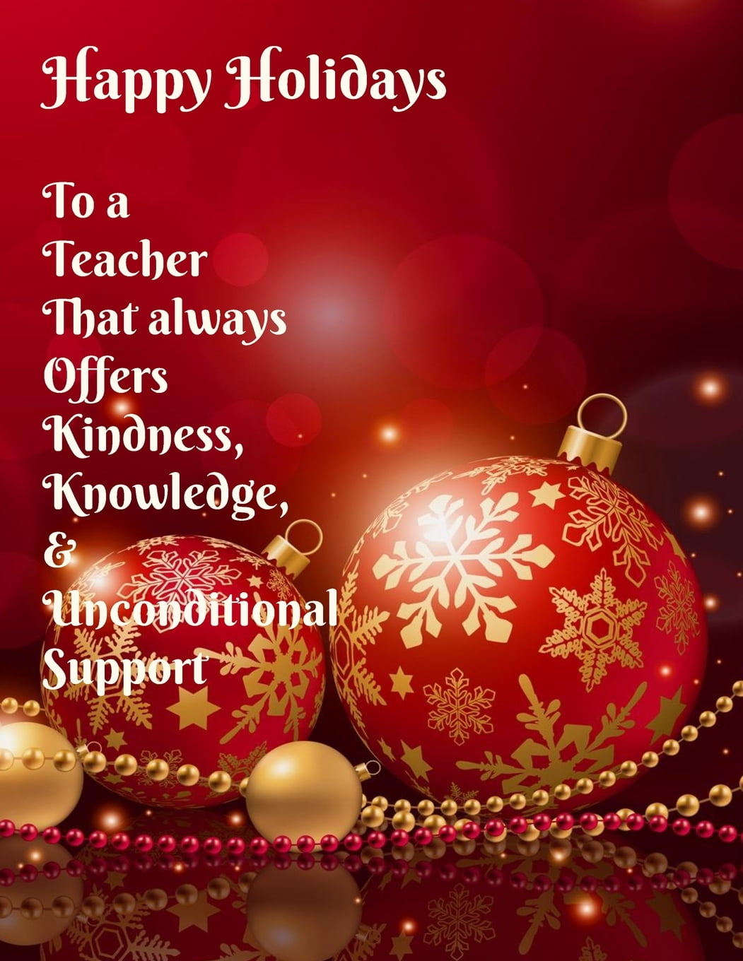 Teacher Appreciation Notebook and Gifts Happy Holidays To a Teacher