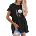 thumbnail image 1 of Camiseta informal para mujer, blusa estampada con cuello redondo y manga corta, Tops OAVQHLG3B Store  lin121212, 1 of 4