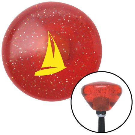 American Shifter Yellow Sailboat Orange Retro Metal Flake Shift Knob with M16 x 1.5 Insert Shifter