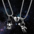 thumbnail image 1 of Couple Astronaut Pendants, Magnetic Couple Pendants Vintage Necklace Valentine's Day Gift (Proximity Will Attract) 3 Love 1, 1 of 4