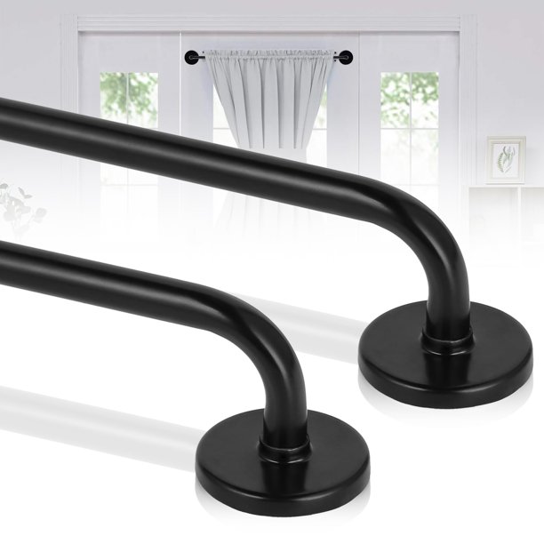 Ruiony Barra Magnética para Cortina 43-76 cm Ajustable Negra