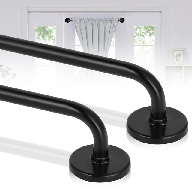Ruiony Barra Magnética para Cortina 43-76 cm Ajustable Negra
