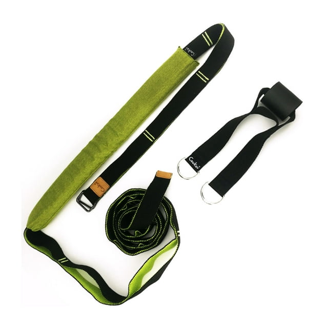 Entrenador de asistencia para estiramiento de piernas, correa de yoga para estirar la espalda, entrenador de asistencia para doblar la cintura, espalda, pierna, correa elástica adaptada para la perfección