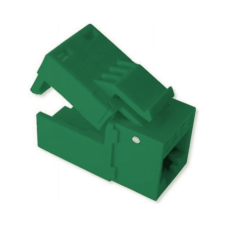 UPC: 0849160001980 | Platinum Tools 706GN-4C EZ-SnapJack – Cat6 Green  ClamPack 4 EA