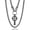 Silver, variant on Men's chunky chain Viking Thor's Hammer/Fenrir Wolf/Celtic/Rune Necklace, Stainless Steel Nordic Viking Jewelry, Gold Plated/Black, Comes with Gift Box