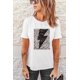 thumbnail image 3 of ABPHQTO Camiseta gráfica de manga corta con estampado de relámpagos de leopardo blanco para mujer, 3 of 5