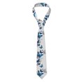 thumbnail image 1 of Balery Blue Flying Butterflies Corbata Clásica de Seda para Hombre, Corbata Tejida Jacquard, Corbatas Formales para Negocios y Bodas, 1 of 7