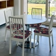 thumbnail image 2 of Square Chair Cushions Cover, Roses Skulls Elastic Office Chair Cover for Dining Chairs with Ties and Removable Cover, Desk Chair Seat Cushion Protectors set of 2, 2 of 7