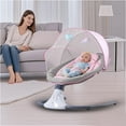 thumbnail image 5 of KFeng Electric Baby Swing with Bluetooth,Remote Control-Portable Rocker,4 Speeds &3 Seat Positions,Music Speaker(Pink), 5 of 7