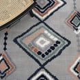 thumbnail image 6 of SAFAVIEH Marrakesh Naomi Southwestern Polyester Area Rug, Grey/Blue Rust, 5'3" x 7'6", 6 of 8