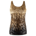 thumbnail image 3 of PrettyGuide Women Shimmer Glam Sequin Embellished Sparkle Tank Top Vest Tops Gold/Coffee/Black, XX-Large, 3 of 6